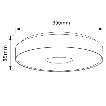 Brilagi - dimmbares LED-Deckenlicht JAMIS LED/48W/230V 3000-6500K Ø 39 cm schwarz + Fernbedienung