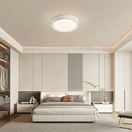Brilagi - Dimmbare Deckenleuchte KREON LED/54W/230V 3000-6000K schwarz Ø 38 cm + Fernbedienung