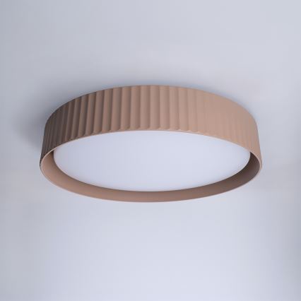 Brilagi - Dimmbare LED-Deckenleuchte LUCIA, 48 W, 230 V, 3000-6500 K, Ø 41 cm, Braun, inkl. Fernbedienung