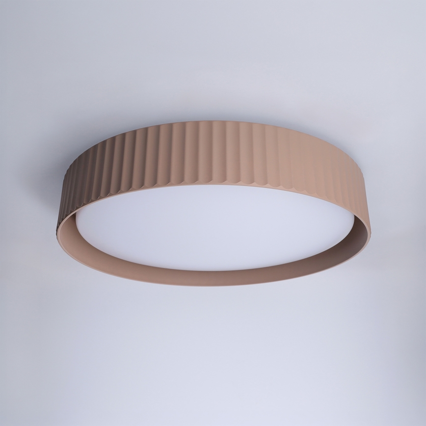 Brilagi - Dimmbare LED-Deckenleuchte LUCIA, 48 W, 230 V, 3000-6500 K, Ø 41 cm, Braun, inkl. Fernbedienung