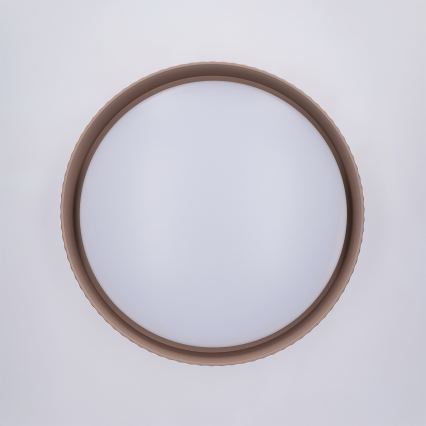 Brilagi - Dimmbare LED-Deckenleuchte LUCIA, 48 W, 230 V, 3000-6500 K, Ø 41 cm, Braun, inkl. Fernbedienung