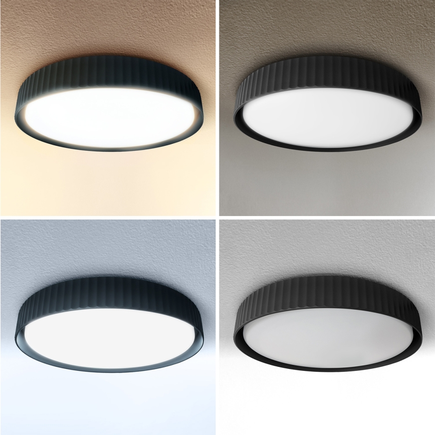 Brilagi - LED-dimmbare Deckenleuchte LUCIA LED/48W/230V 3000–6500K Ø 41 cm schwarz + Fernbedienung