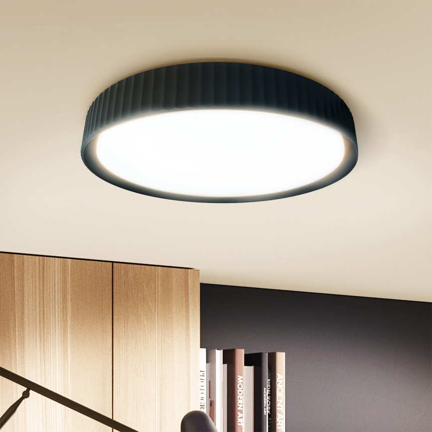 Brilagi - LED-dimmbare Deckenleuchte LUCIA LED/48W/230V 3000–6500K Ø 41 cm schwarz + Fernbedienung