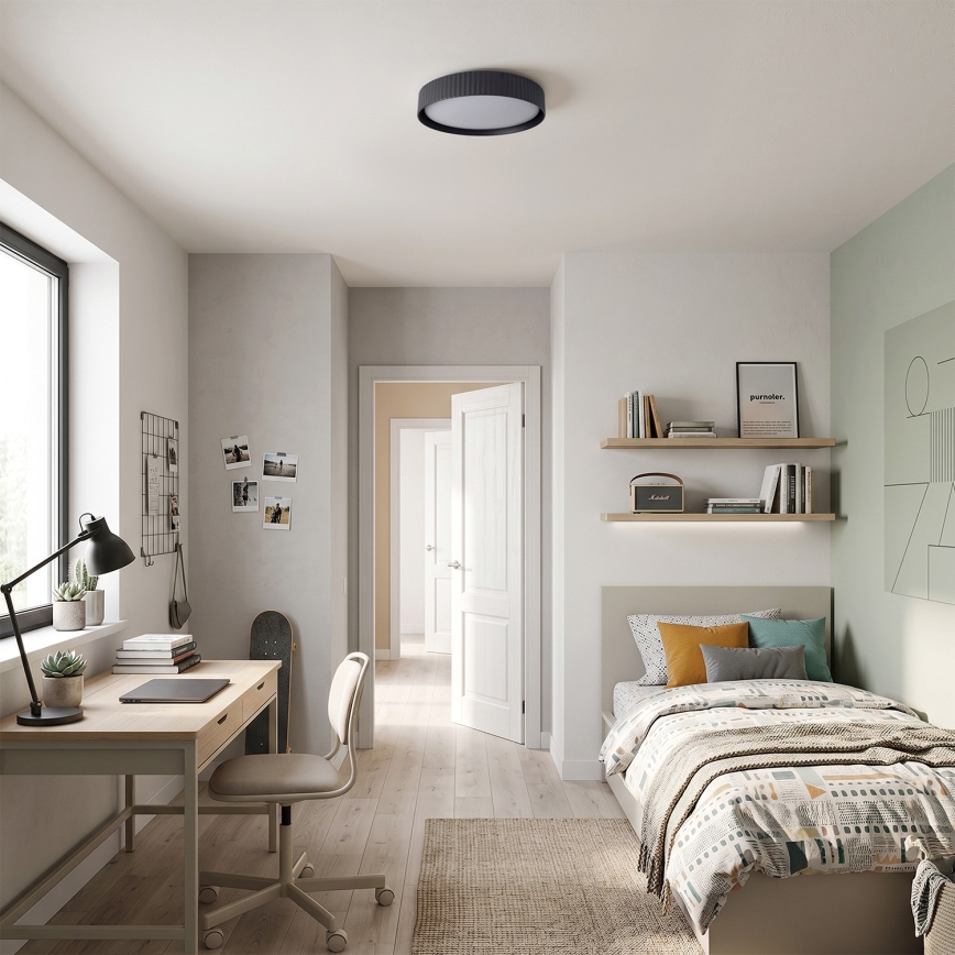 Brilagi - LED-dimmbare Deckenleuchte LUCIA LED/48W/230V 3000–6500K Ø 41 cm schwarz + Fernbedienung