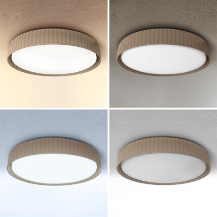 Brilagi - dimmbare LED-Deckenleuchte LUCIA LED/60W/230V 3000-6500K Ø 59 cm braun + Fernbedienung