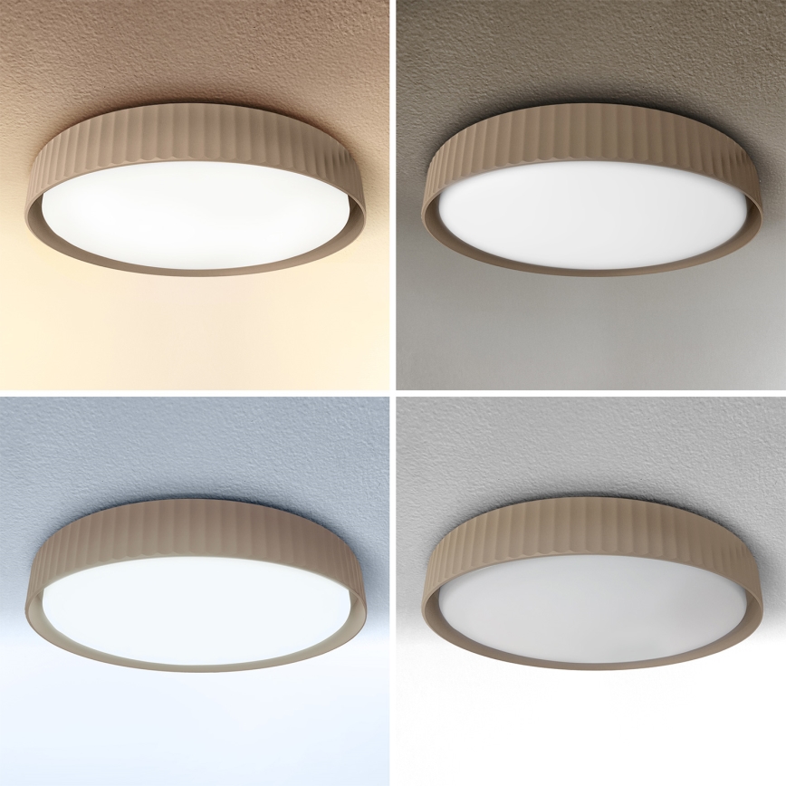 Brilagi - dimmbare LED-Deckenleuchte LUCIA LED/60W/230V 3000-6500K Ø 59 cm braun + Fernbedienung