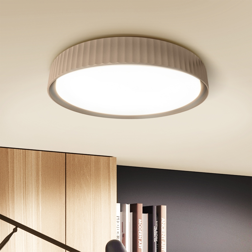 Brilagi - dimmbare LED-Deckenleuchte LUCIA LED/60W/230V 3000-6500K Ø 59 cm braun + Fernbedienung