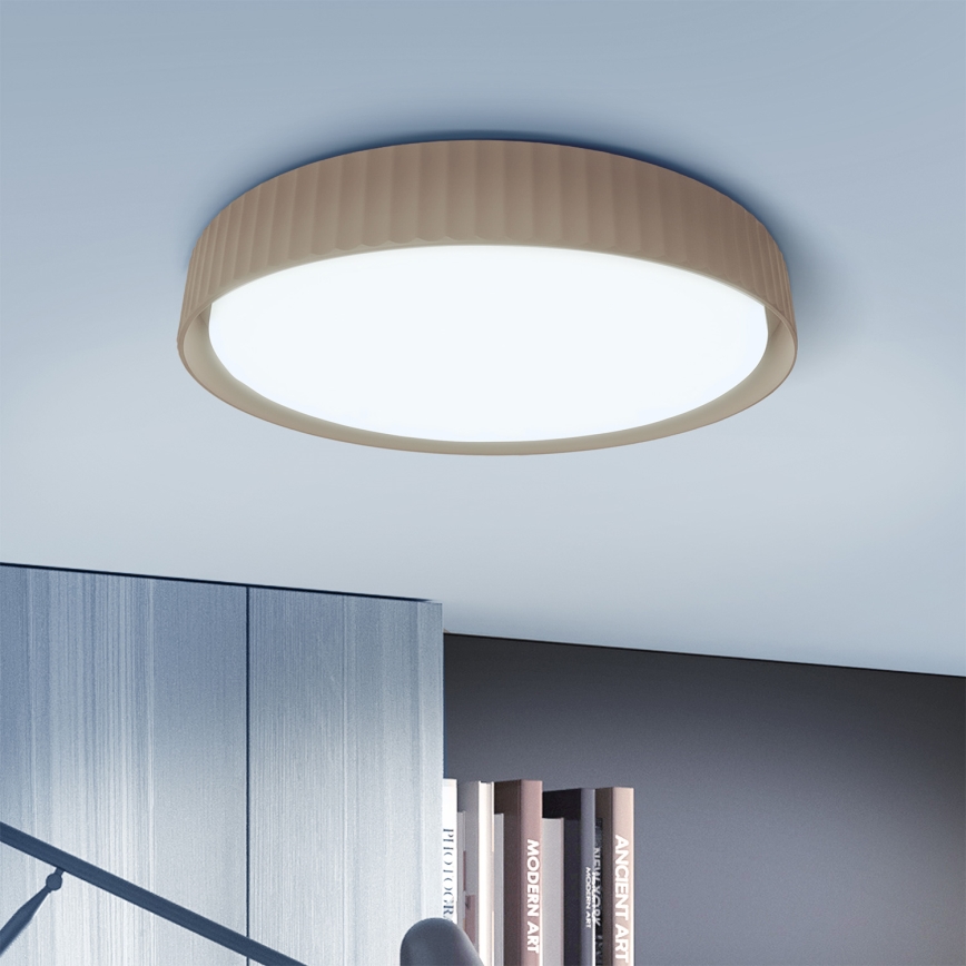 Brilagi - dimmbare LED-Deckenleuchte LUCIA LED/60W/230V 3000-6500K Ø 59 cm braun + Fernbedienung