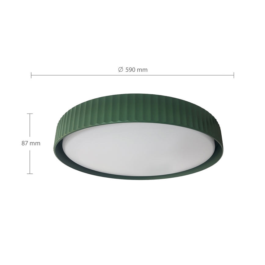 Brilagi - LED-dimmbare Deckenleuchte LUCIA LED/60W/230V 3000-6500K Ø 59 cm grün + Fernbedienung