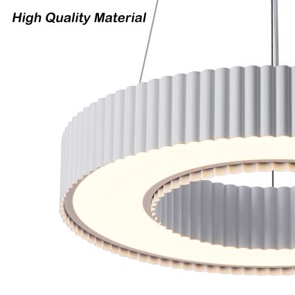 Brilagi - LED-dimmbare Pendelleuchte am Seil LUMIX LED/48W/230V 3000-6000K weiß Ø 50 cm + Fernbedienung