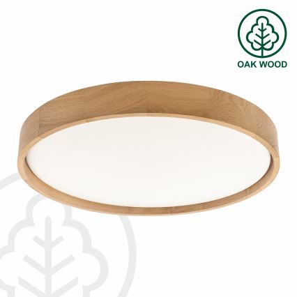 Brilagi - Dimmbare LED-Deckenleuchte MANAROLA REMOTE LED/36W/230V 3000-6500K Ø 51 cm Eiche + Fernbedienung
