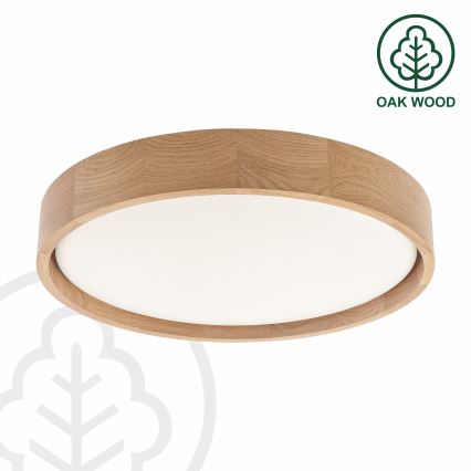 Brilagi - LED-dimmbare Deckenleuchte MANAROLA SMART LED/24W/230V 3000-6000K Wi-Fi Tuya Beacon Durchmesser 41 cm Eiche + Fernbedienung