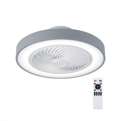 Brilagi - Dimmbare LED-Deckenleuchte mit Ventilator LED/38W/230V 3000-6500K Ø 50 cm grau + Fernbedienung