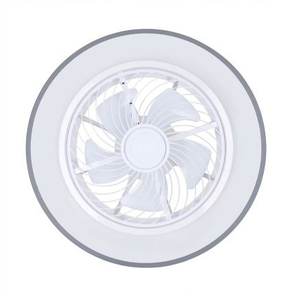 Brilagi - Dimmbare LED-Deckenleuchte mit Ventilator LED/38W/230V 3000-6500K Ø 50 cm grau + Fernbedienung