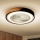Brilagi - Dimmbare LED-Deckenleuchte mit Ventilator LED/30W/230V 3000-6500K schwarz/Eiche + Fernbedienung