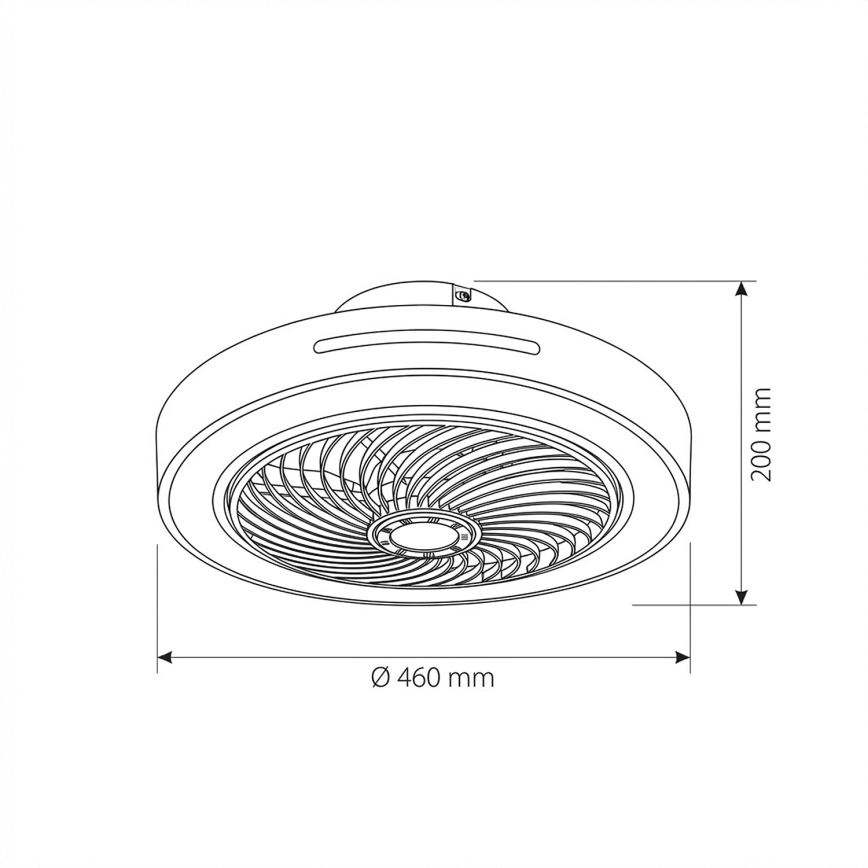 Brilagi - LED-dimmbare Deckenleuchte mit Ventilator LED/38W/230V 3000-6500K Ø 46 cm weiß + Fernbedienung