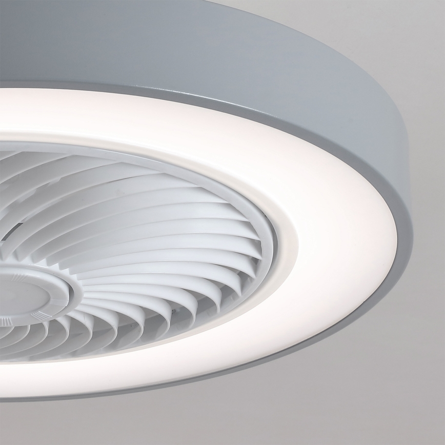 Brilagi - LED-dimmbare Deckenleuchte mit Ventilator LED/38W/230V 3000-6500K 3000-6500K Ø 50 cm grau + Fernbedienung