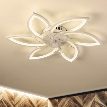 Brilagi - Dimmbare LED-Deckenleuchte mit Ventilator LED/50W/230V 3000-6500K weiß + Fernbedienung