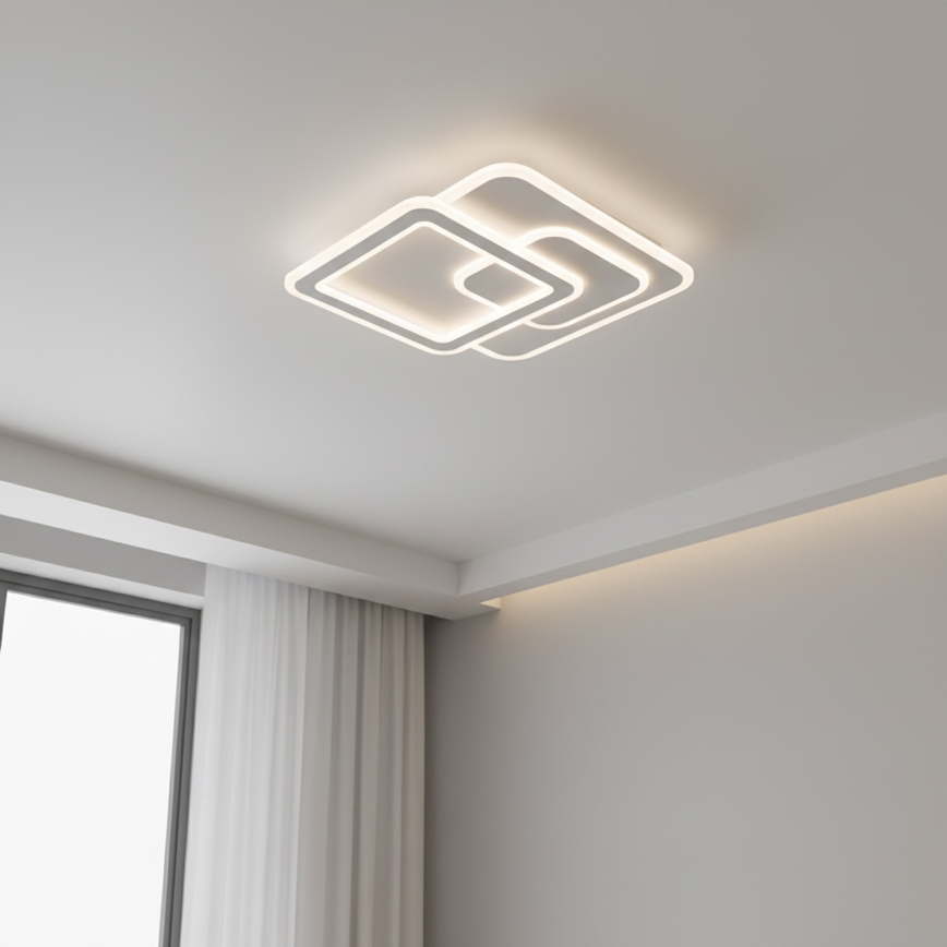 Brilagi - LED-dimmbare Deckenleuchte MODERN LED/80W/230V 3000-6000K 52,5x52,5 cm + Fernbedienung