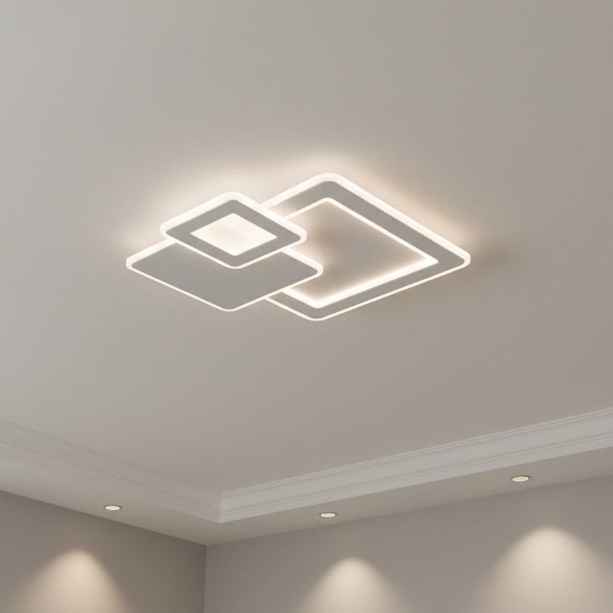 Brilagi - LED dimmbare Deckenleuchte MODERN LED/93W/230V 3000-6000K 48,5x48,5 cm + Fernbedienung