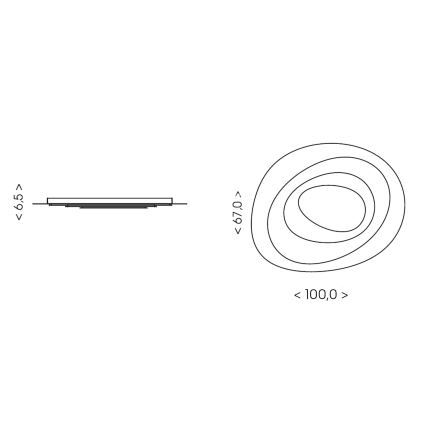 BRILAGI - Dimmbare LED-Deckenleuchte MODERN MAXI LED/105W/230V 3000-6000K 83,5x100 cm + Fernbedienung