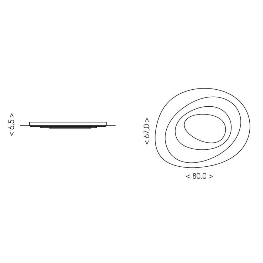 Brilagi - dimmbare LED-Deckenleuchte MODERN MAXI LED/87W/230V 3000-6000K 67x80 cm + Fernbedienung