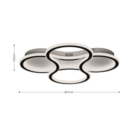 Brilagi - Dimmbare LED-Deckenleuchte ORELLI LED/53W/230V 3000/4000/6000K + Fernbedienung