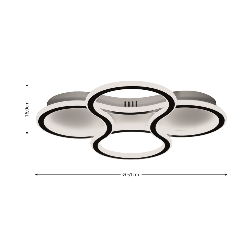 Brilagi - Dimmbare LED-Deckenleuchte ORELLI LED/53W/230V 3000/4000/6000K + Fernbedienung
