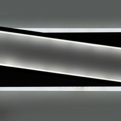 Brilagi - dimmbare LED-Deckenleuchte OUTLINE LED/52W/230V 3000-6000K 15x60 cm weiß/schwarz + Fernbedienung