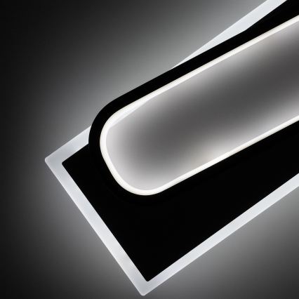 Brilagi - dimmbare LED-Deckenleuchte OUTLINE LED/52W/230V 3000-6000K 15x60 cm weiß/schwarz + Fernbedienung