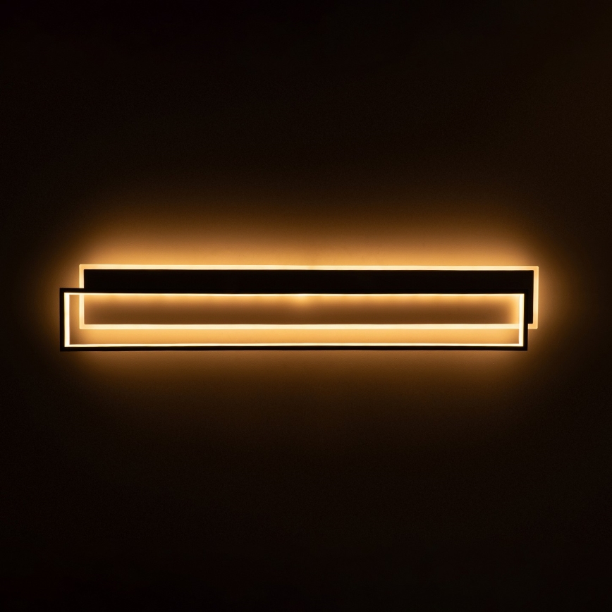 Brilagi - LED dimmbare Deckenleuchte OUTLINE LED/90W/230V 3000-6000K 18x100 cm weiß/schwarz + Fernbedienung