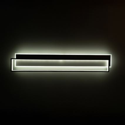 Brilagi - LED dimmbare Deckenleuchte OUTLINE LED/90W/230V 3000-6000K 18x100 cm weiß/schwarz + Fernbedienung
