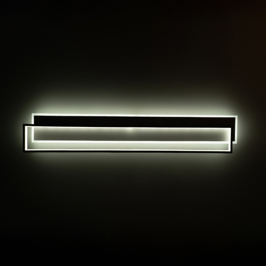 Brilagi - LED dimmbare Deckenleuchte OUTLINE LED/90W/230V 3000-6000K 18x100 cm weiß/schwarz + Fernbedienung