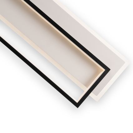 Brilagi - LED dimmbare Deckenleuchte OUTLINE LED/90W/230V 3000-6000K 18x100 cm weiß/schwarz + Fernbedienung