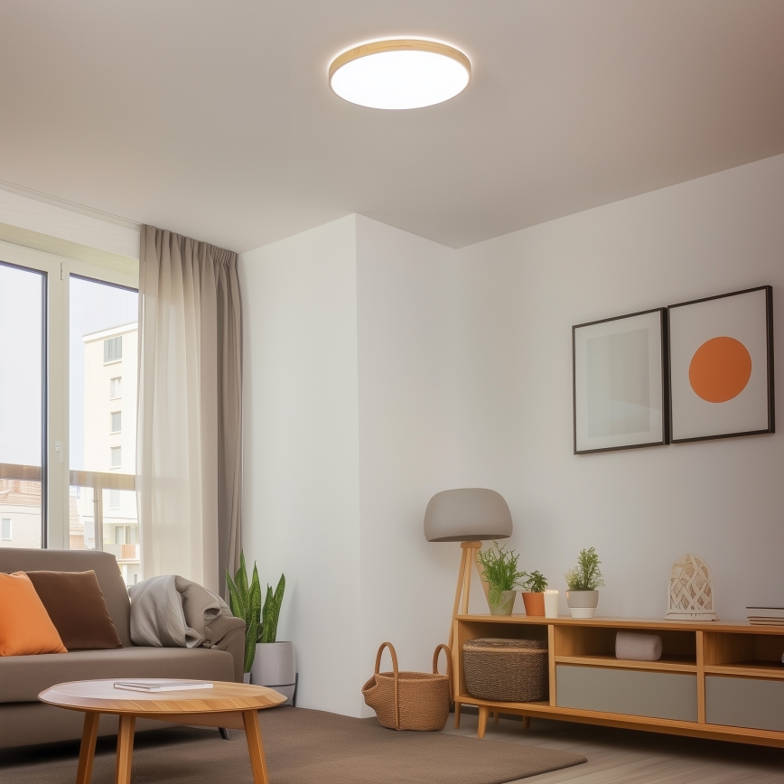 Brilagi - Dimmbare LED-Deckenleuchte PINE LED/60W/230V + Fernbedienung
