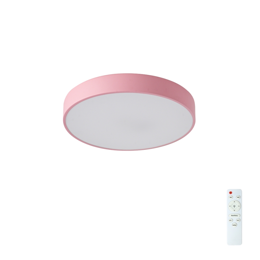 Brilagi - Dimmbare LED-Deckenleuchte POOL LED/36W/230V 3000-6000K Ø 30 cm rosa + Fernbedienung
