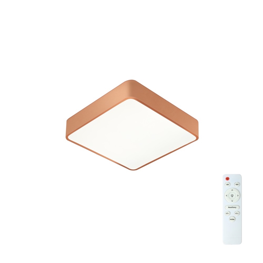 Brilagi - dimmbare LED-Deckenleuchte POOL LED/36W/230V 3000-6000K 40x40 cm bronzefarben + Fernbedienung