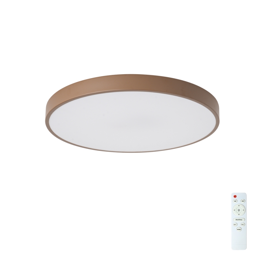 Brilagi - LED dimmbare Deckenleuchte POOL LED/60W/230V 3000-6000K Ø 50 cm braun + Fernbedienung