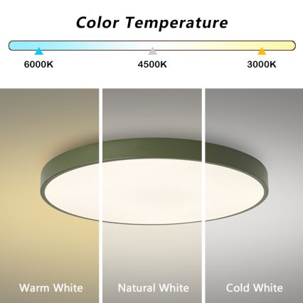 Brilagi - Dimmbare LED-Deckenleuchte POOL LED/60W/230V 3000-6000K Ø 60 cm grün + Fernbedienung