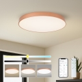 Brilagi - dimmbare LED-Deckenleuchte POOL SMART LED/100W/230V 3000–6000K Ø 80 cm Wi-Fi Tuya, bronzefarben + Fernbedienung