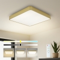 Brilagi - dimmbare LED-Deckenleuchte POOL SQUARE LED/36W/230V 3000-6000K 40x40 cm goldfarben + mit Fernbedienung