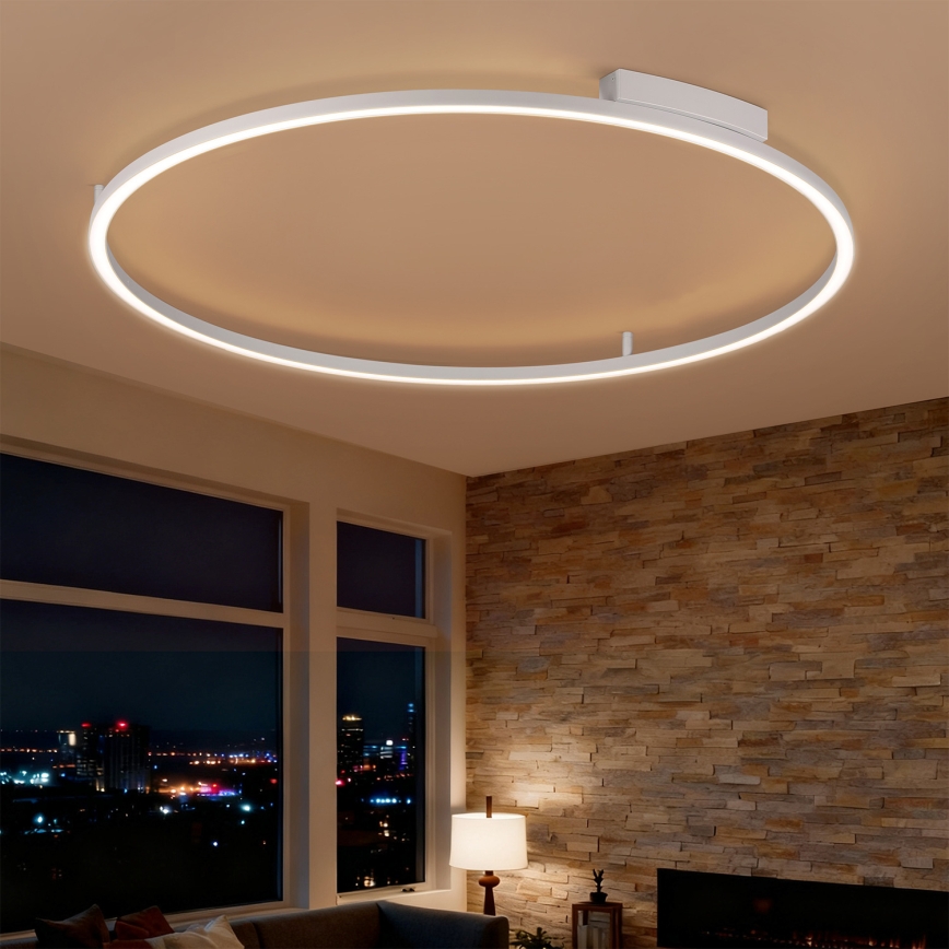 Brilagi - LED-dimmbare Deckenleuchte PORTOFINO LED/85W/230V 3000-6000K Ø 120 cm silberfarben + Fernbedienung