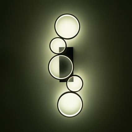 Brilagi - dimmbare LED-Deckenleuchte RINGO LED/34W/230V 3000-6000K 28x84 cm schwarz + Fernbedienung