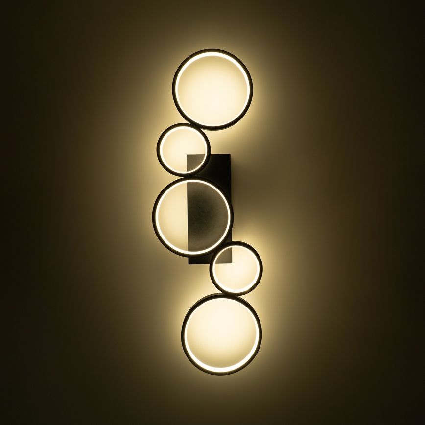 Brilagi - dimmbare LED-Deckenleuchte RINGO LED/34W/230V 3000-6000K 28x84 cm schwarz + Fernbedienung