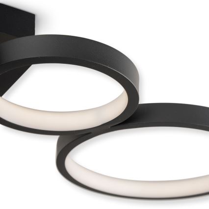 Brilagi - dimmbare LED-Deckenleuchte RINGO LED/34W/230V 3000-6000K 28x84 cm schwarz + Fernbedienung