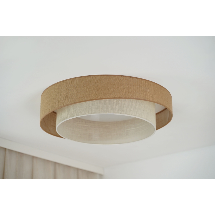 Brilagi - Dimmbare LED-Deckenleuchte SHINE LED/24W/230V d 60 cm 3000/4000/6500K beige/cremefarben + Fernbedienung