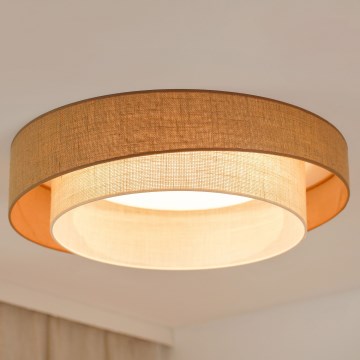 Brilagi - Dimmbare LED-Deckenleuchte SHINE LED/24W/230V d 60 cm 3000/4000/6500K beige/cremefarben + Fernbedienung