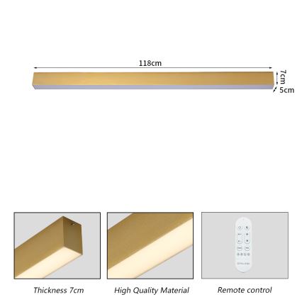 Brilagi - LED-dimmbare Deckenleuchte SLEEKLINE SMART LED/40W/230V 3000-6000K Wi-Fi Tuya goldfarben + Fernbedienung