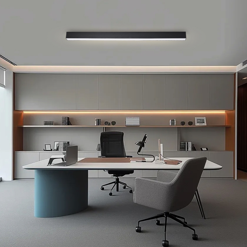 Brilagi - LED-dimmbare Deckenleuchte SLEEKLINE SMART LED/40W/230V 3000-6000K Wi-Fi Tuya schwarz + Fernbedienung