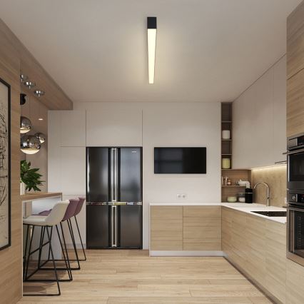 Brilagi - LED-dimmbare Deckenleuchte SLEEKLINE SMART LED/40W/230V 3000-6000K Wi-Fi Tuya schwarz + Fernbedienung